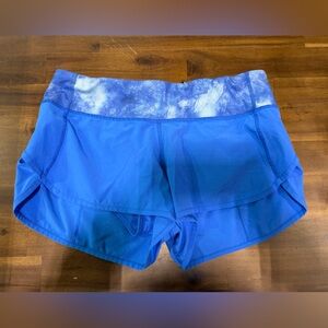 Lululemon Athletica Blue and White Athletic Shorts